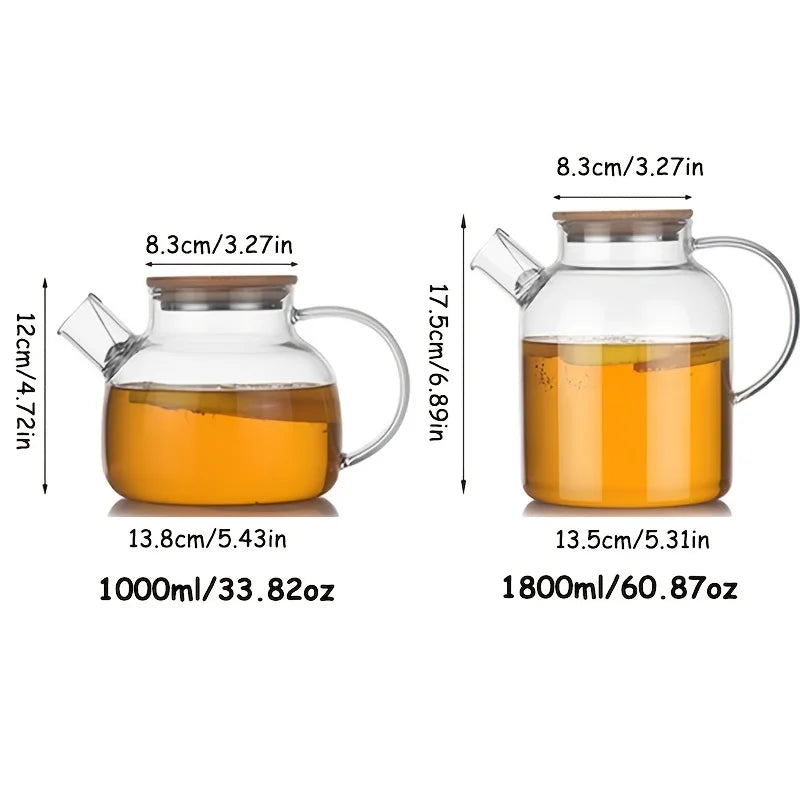 Heat-Resistant Glass Teapot with Wooden Lid
Your Home™