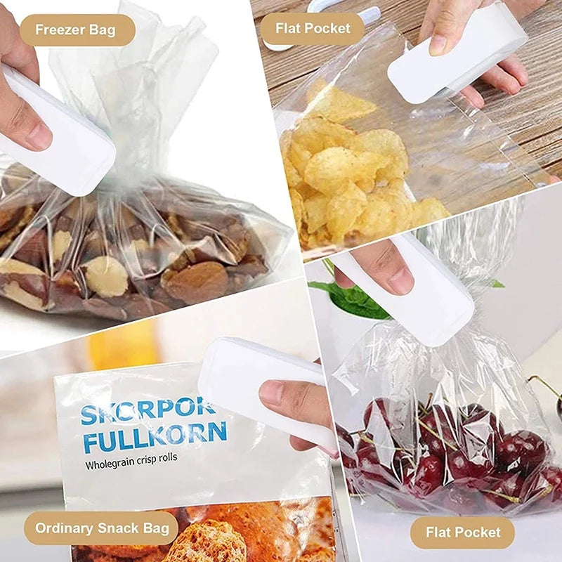 Mini Heat Sealing Machine for Food Bags – Portable Handheld Plastic Bag Sealer