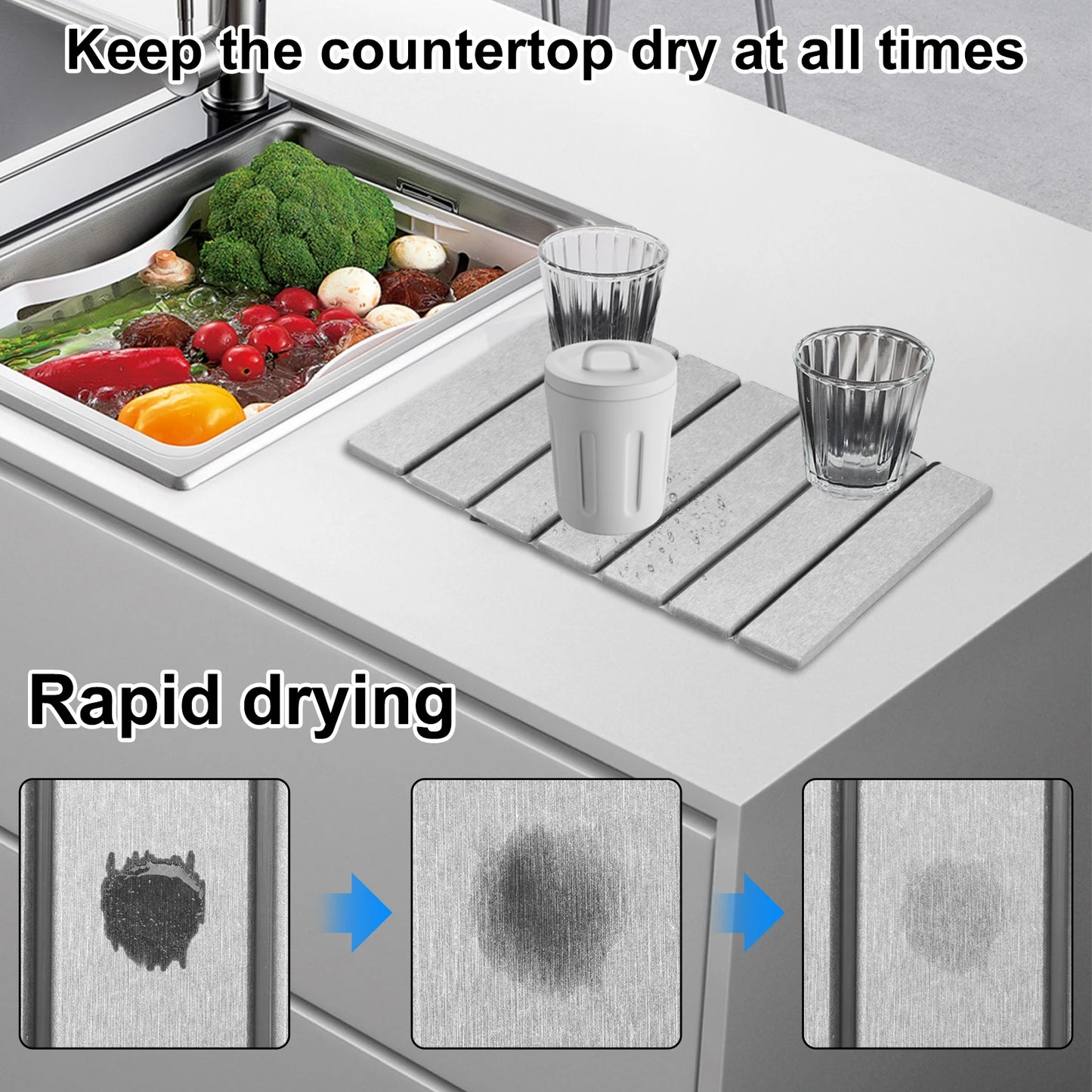 Nordic Stone Absorbent Drying Mat YOUR HOME™