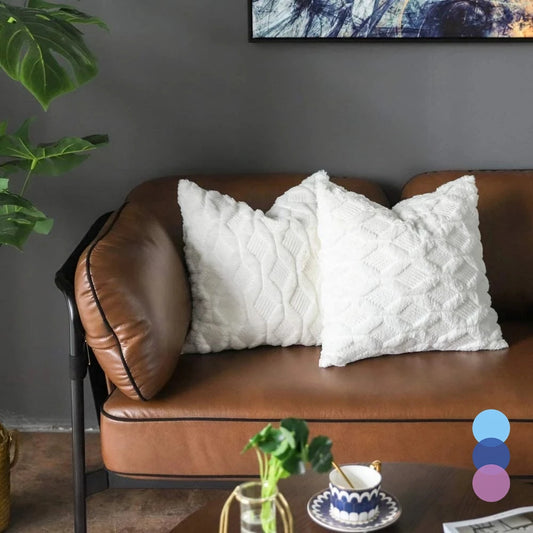 Textured Cozy Throw Pillow Cover – Soft Decorative Cushion Cover for Sofa, Bed & Living Room
 Your Home™