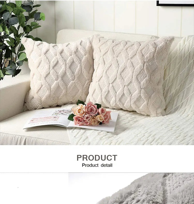 Textured Cozy Throw Pillow Cover – Soft Decorative Cushion Cover for Sofa, Bed & Living Room
 Your Home™