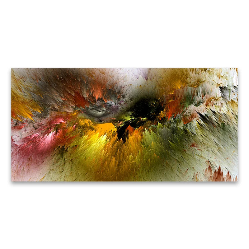 Grey Yellow Cloud Abstract Art Oil Painting – Modern Canvas Wall Decor YOUR HOME™
