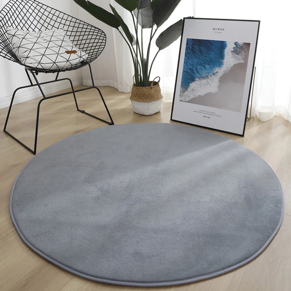 CloudRound Rug | Soft Velvet Anti-Slip Mat for Bedroom & Living Room  Your Home™