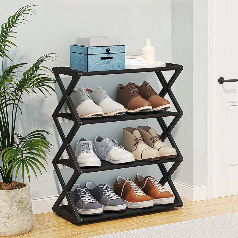 4-Tier Foldable Shoe Rack – Space-Saving Freestanding Organizer   Your Home™