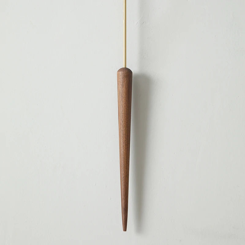 Aurelia Linear Wall Clock – Modern Minimalist Brass & Walnut Statement Timepiece