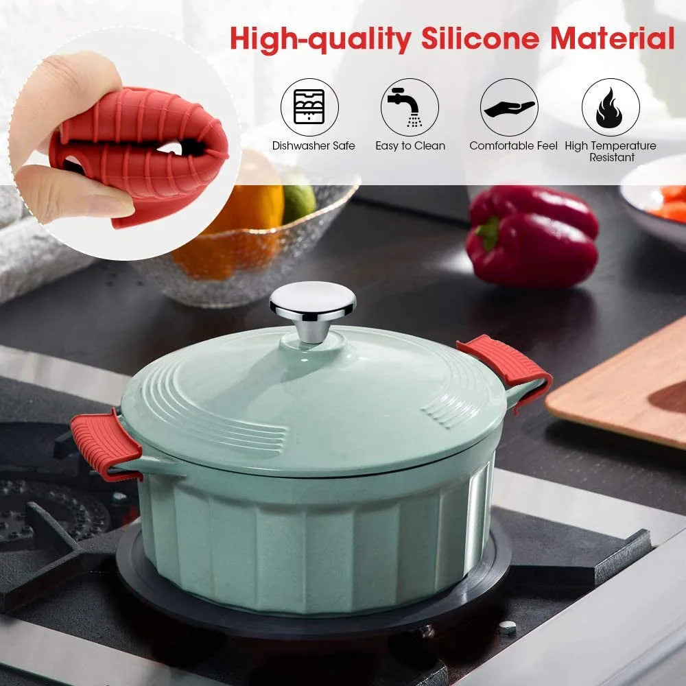 HeatSafe Silicone Pot Handle Grip – Anti-Slip Heat Resistant Cover for Pots & Pans