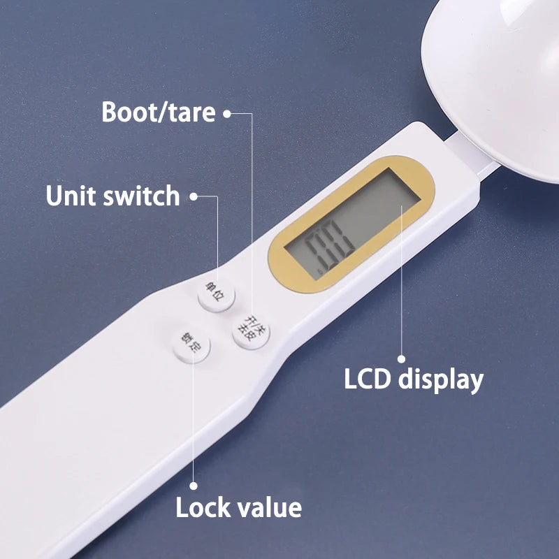 SmartMeasure Digital Spoon Scale – 500g High-Precision LCD Kitchen Measuring Spoon for Coffee, Spices & Baking