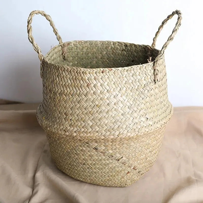 Boho Foldable Woven Basket – For Plants, Toys & More | Your Home™