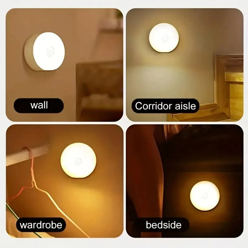 Rechargeable Motion Sensor Night Light – Wireless LED Wall Lamp for Bedroom, Hallway & Closet
  Your Home™