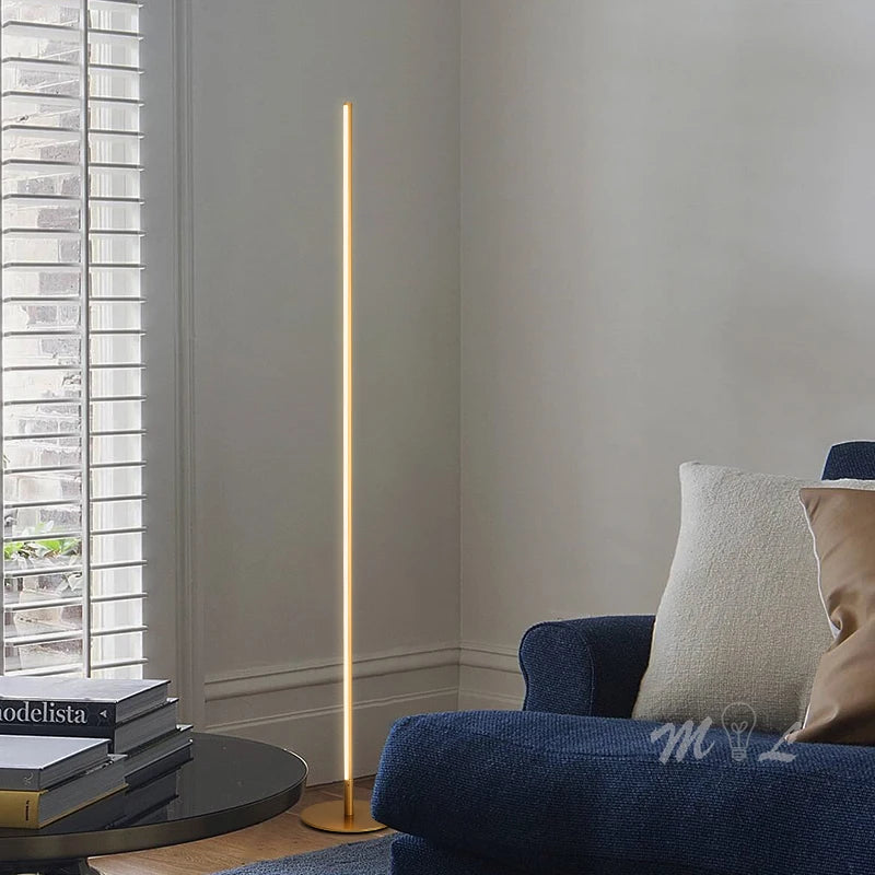LunaGlow Lamp – Nordic Minimalist Gold Floor Light