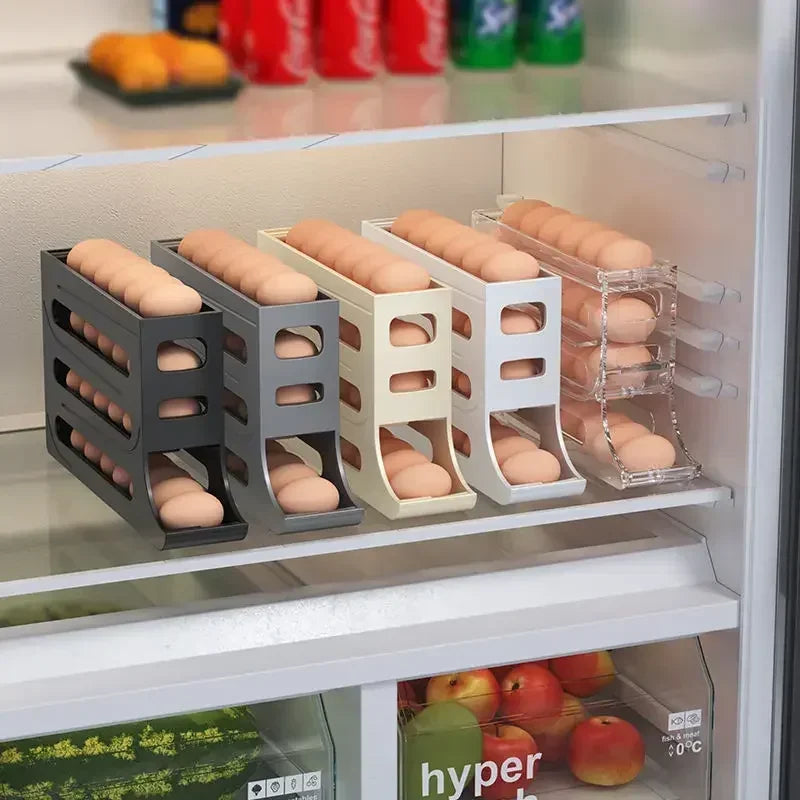 4-Tier Automatic Rolling Egg Organizer for Refrigerator
 Your Home™