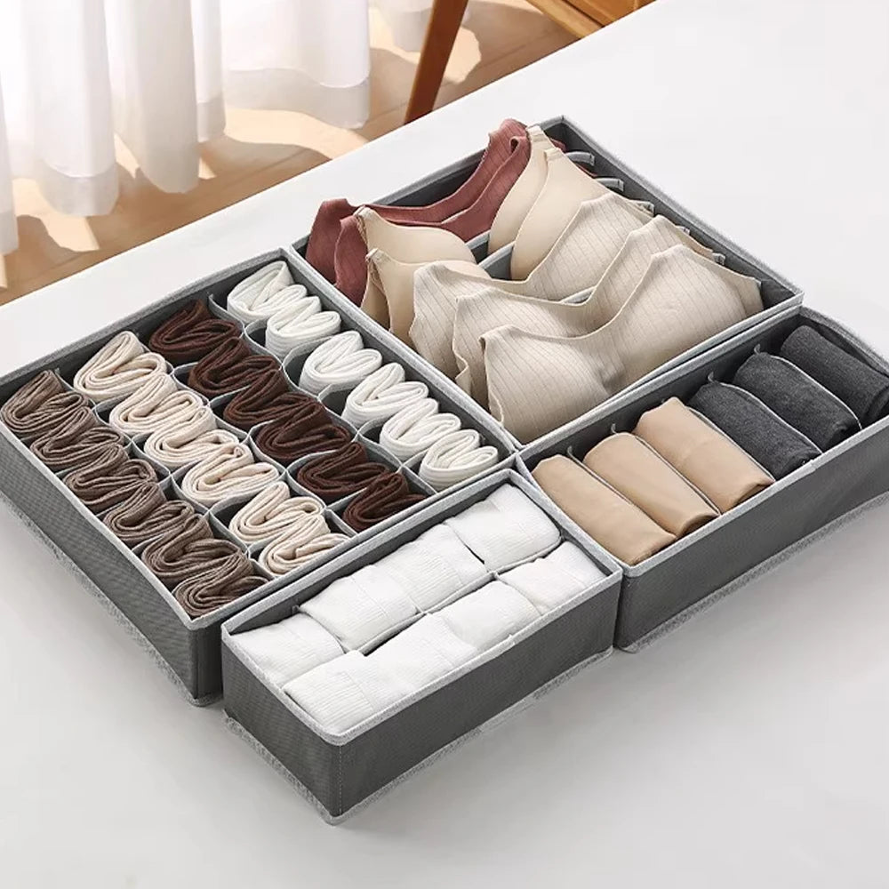 Drawer Divider Organizer – 6 / 7 / 8 / 24 Grid Foldable Storage Box