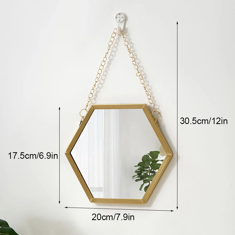 Hexa Mirror – Modern Geometric Wall Design