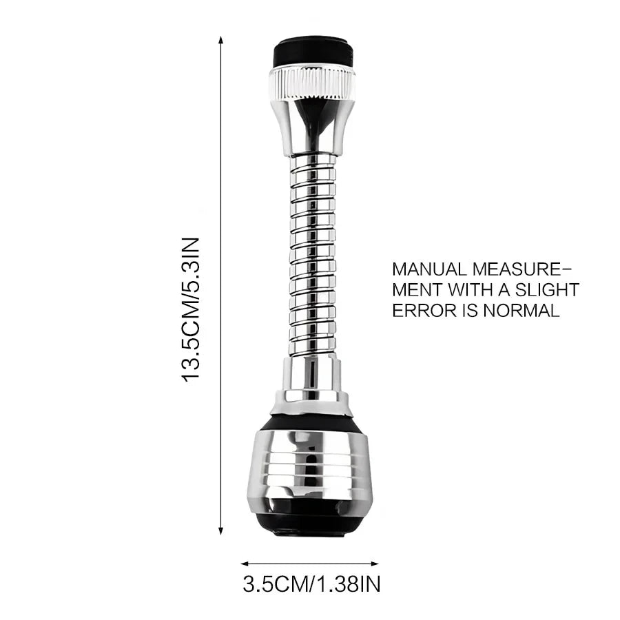 Rotating Stainless Steel Faucet Extender with Flexible Neck – Water-Saving Splash-Proof Kitchen Aerator
  Your Home™