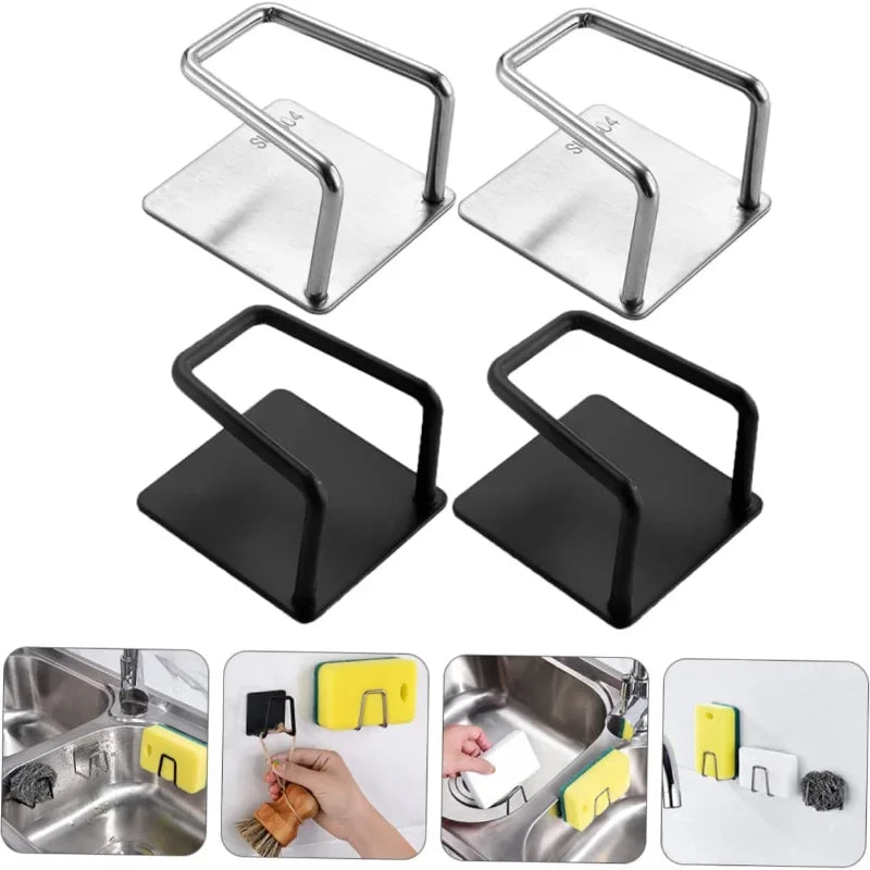 Stainless Steel Self-Adhesive Sponge Holder for Sink – No-Drill Kitchen Storage Hook
  Your Home™