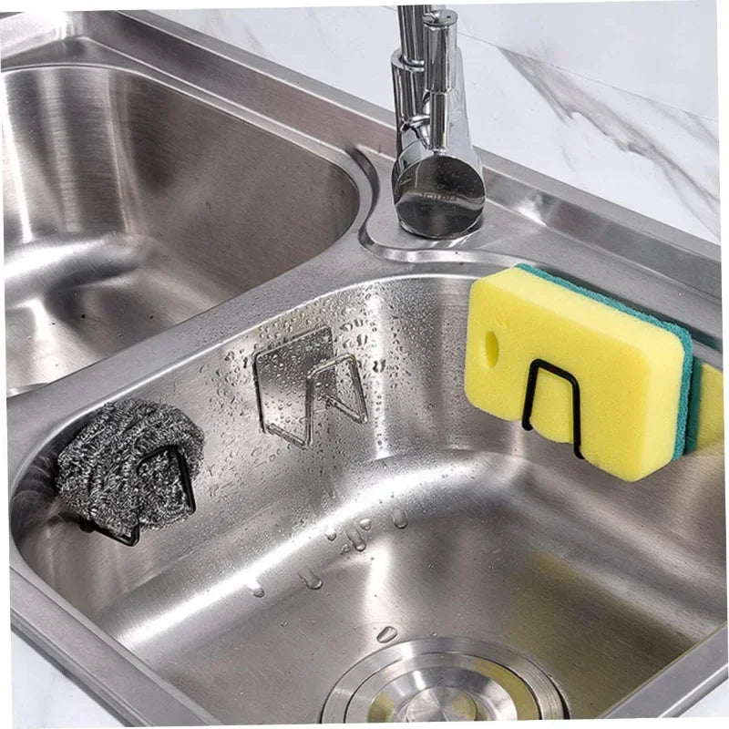 Stainless Steel Self-Adhesive Sponge Holder for Sink – No-Drill Kitchen Storage Hook
  Your Home™