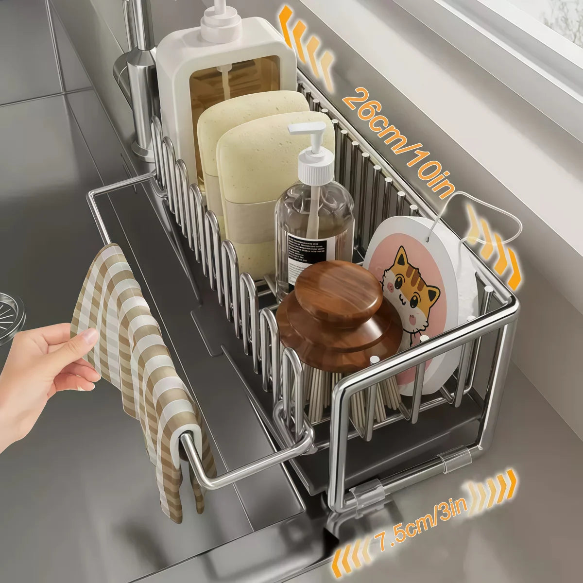 Stainless Steel Over Sink Storage Rack – 2 Tier