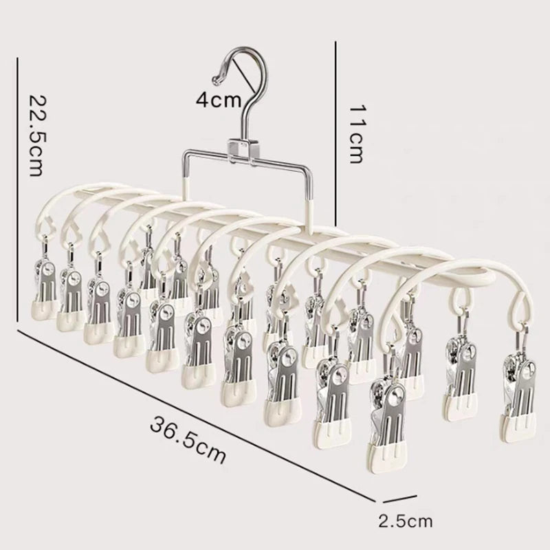 20-Clip Hanging Drying Rack – Portable Laundry Organizer