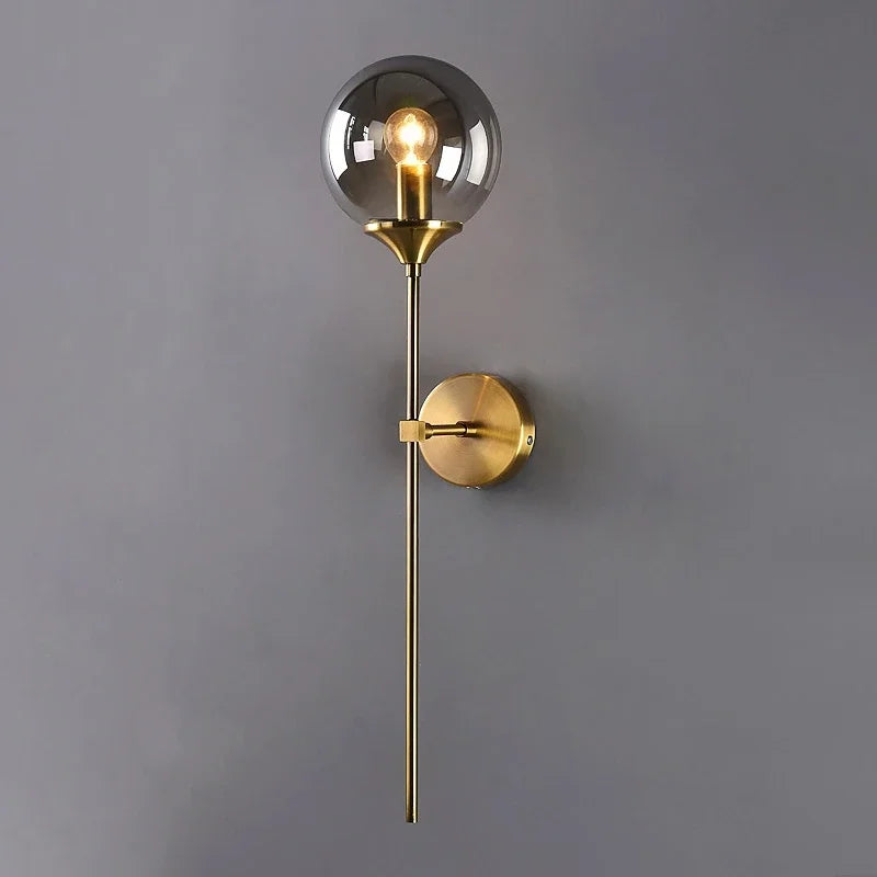 Modern LED Wall Sconce with Glass Shade – Minimalist Accent Light for Bathroom, Bedroom, Living Room