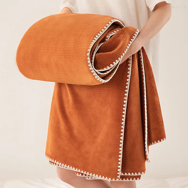 Cozy Waffle Knit Velvet Throw Blanket – Ultra-Soft Milk Velvet, All-Season Sofa & Bed Cover, Lightweight Plush Home Décor  Your Home™