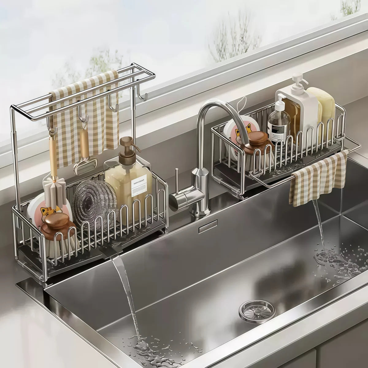 Stainless Steel Over Sink Storage Rack – 2 Tier