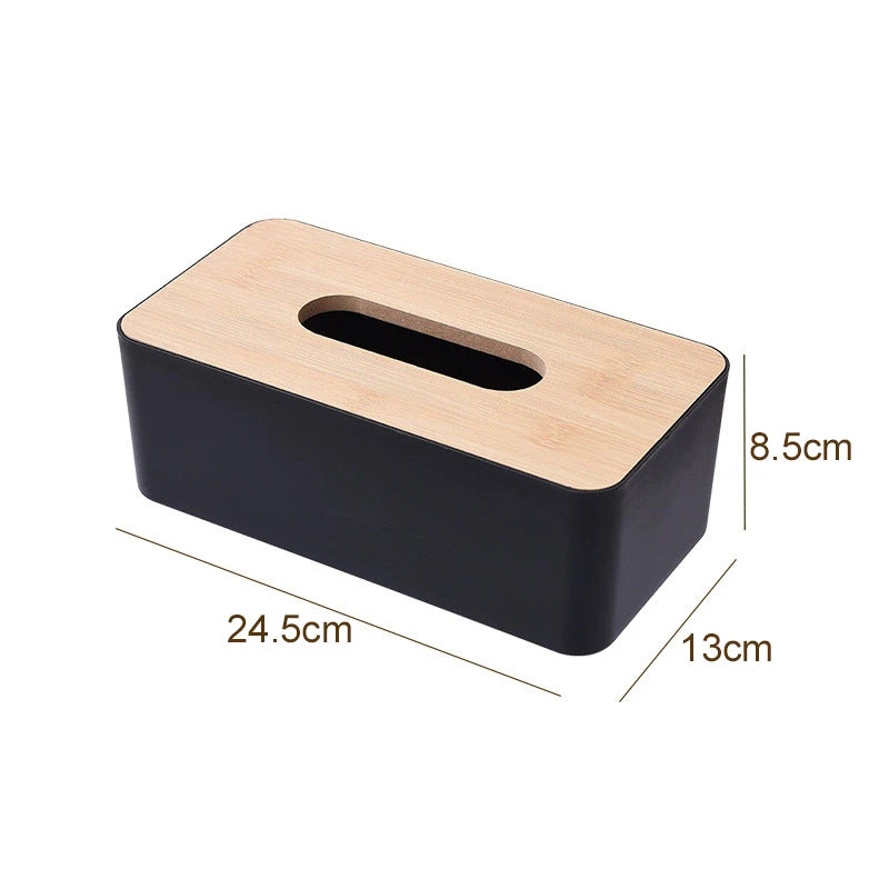 Minimalist Tissue Box with Wooden Lid – Nordic Touch for Every Room YOUR HOME™