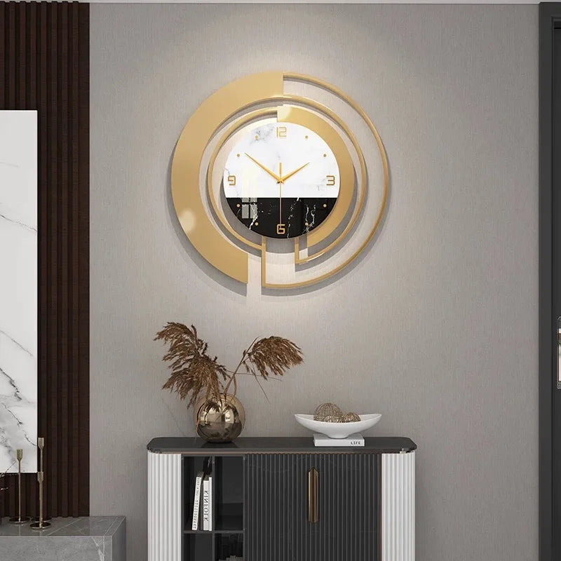 Luxe Halo Wall Clock – Modern LED Accent Clock for Living Spaces