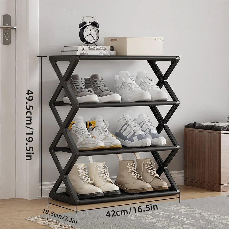 4-Tier Foldable Shoe Rack – Space-Saving Freestanding Organizer   Your Home™