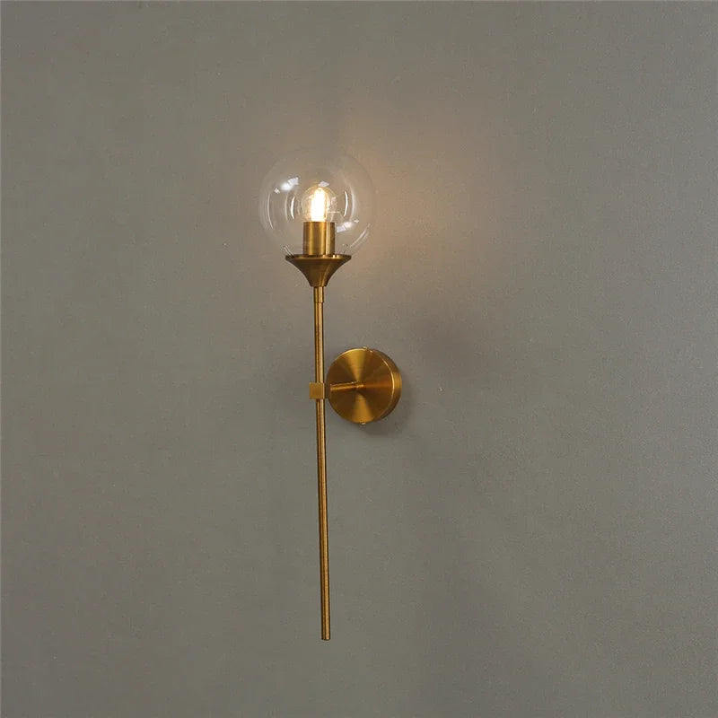 Modern LED Wall Sconce with Glass Shade – Minimalist Accent Light for Bathroom, Bedroom, Living Room
