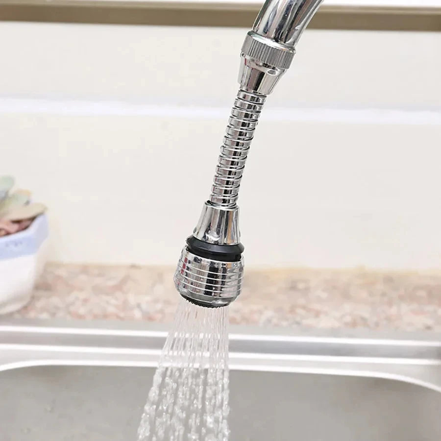 Rotating Stainless Steel Faucet Extender with Flexible Neck – Water-Saving Splash-Proof Kitchen Aerator
  Your Home™