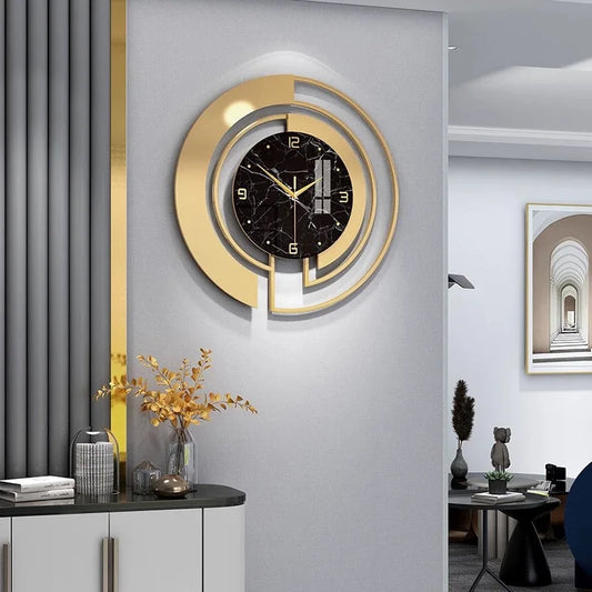 Luxe Halo Wall Clock – Modern LED Accent Clock for Living Spaces