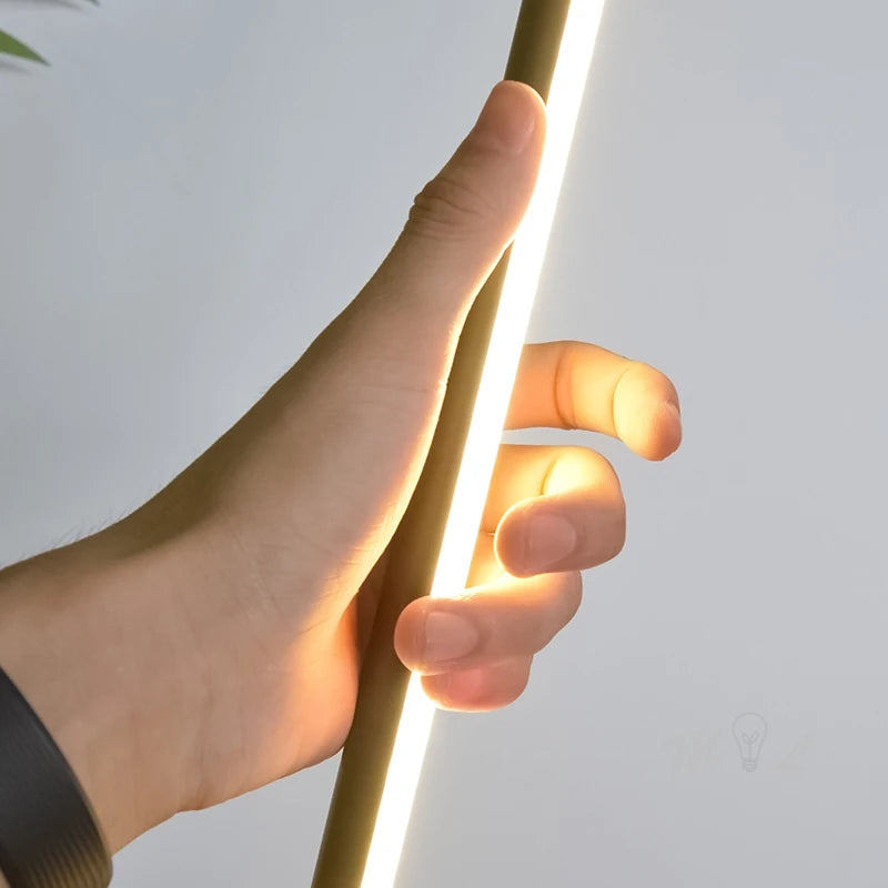 LunaGlow Lamp – Nordic Minimalist Gold Floor Light