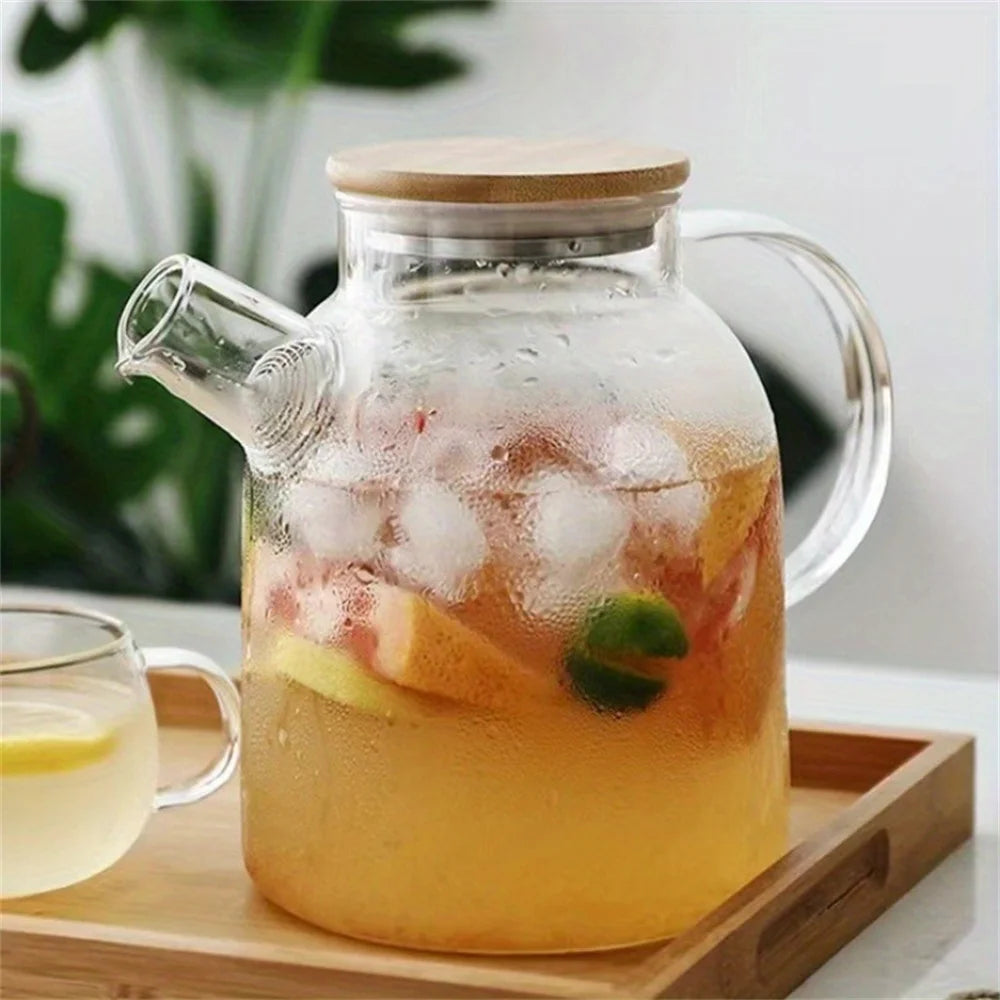 Heat-Resistant Glass Teapot with Wooden Lid
  Your Home™