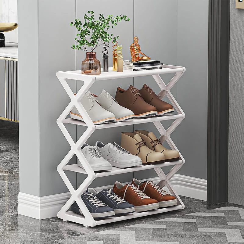 4-Tier Foldable Shoe Rack – Space-Saving Freestanding Organizer   Your Home™