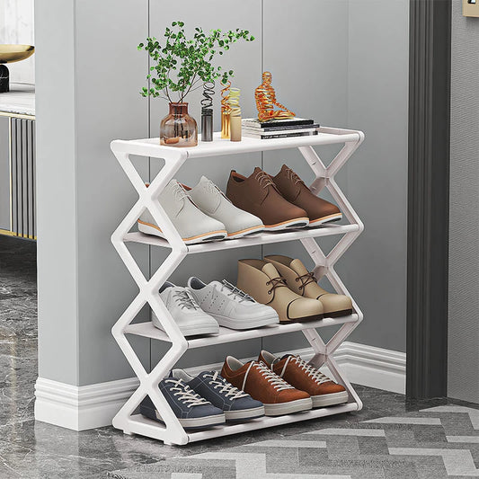 4-Tier Foldable Shoe Rack – Space-Saving Freestanding Organizer   Your Home™