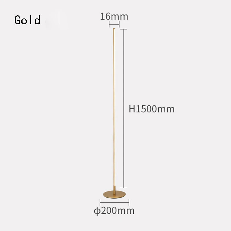 LunaGlow Lamp – Nordic Minimalist Gold Floor Light