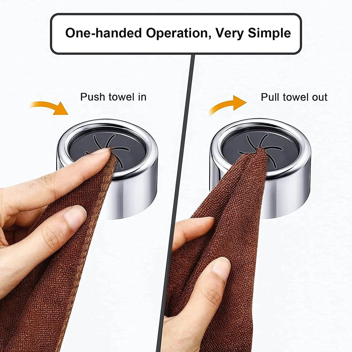 GripSnap™ No-Drill Wall Clips — 3-Pack Multi-Purpose Towel & Cloth Holders
