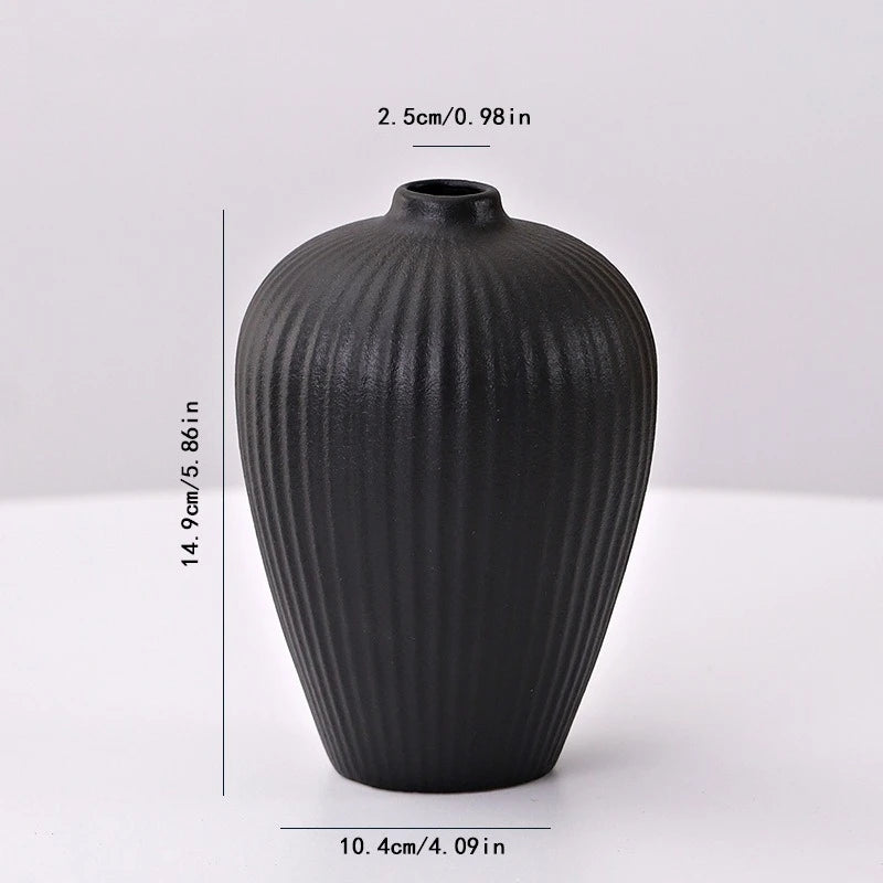 Modern Black Ceramic Vase YOUR HOME™