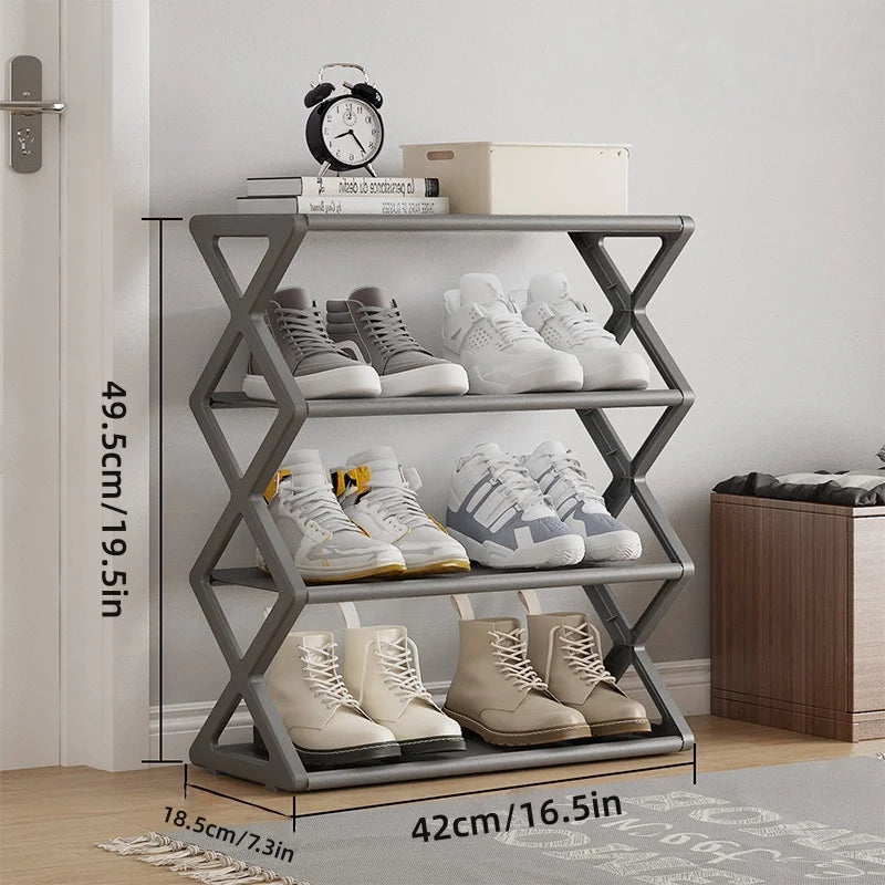 4-Tier Foldable Shoe Rack – Space-Saving Freestanding Organizer   Your Home™