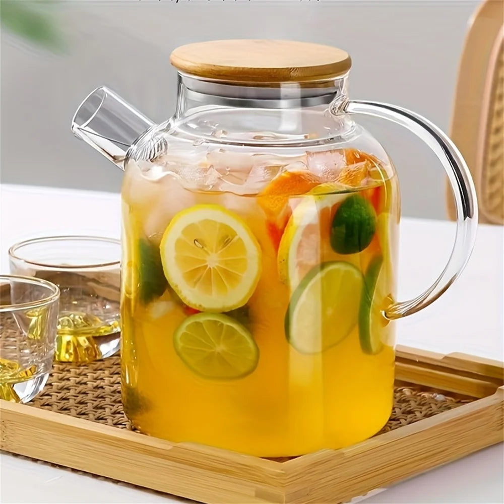 Heat-Resistant Glass Teapot with Wooden Lid
  Your Home™