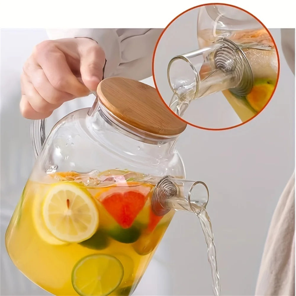 Heat-Resistant Glass Teapot with Wooden Lid
  Your Home™