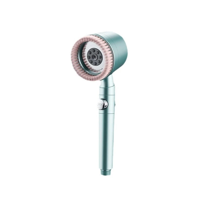 3-Mode High-Pressure Shower Head with Built-In Massage Brush & Filter