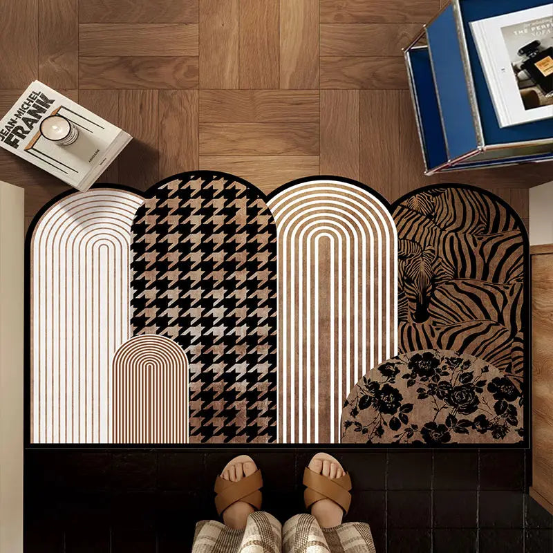 Retro Step Mat – Modern Anti-Slip Floor Rug