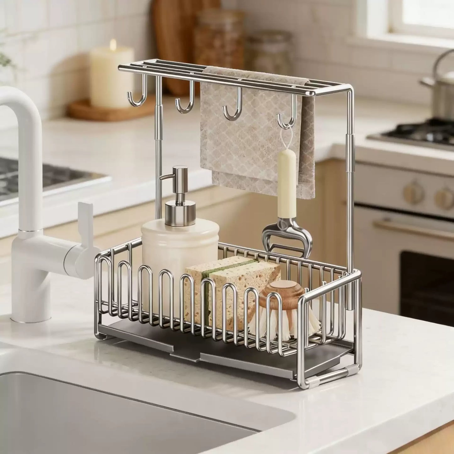 Stainless Steel Over Sink Storage Rack – 2 Tier