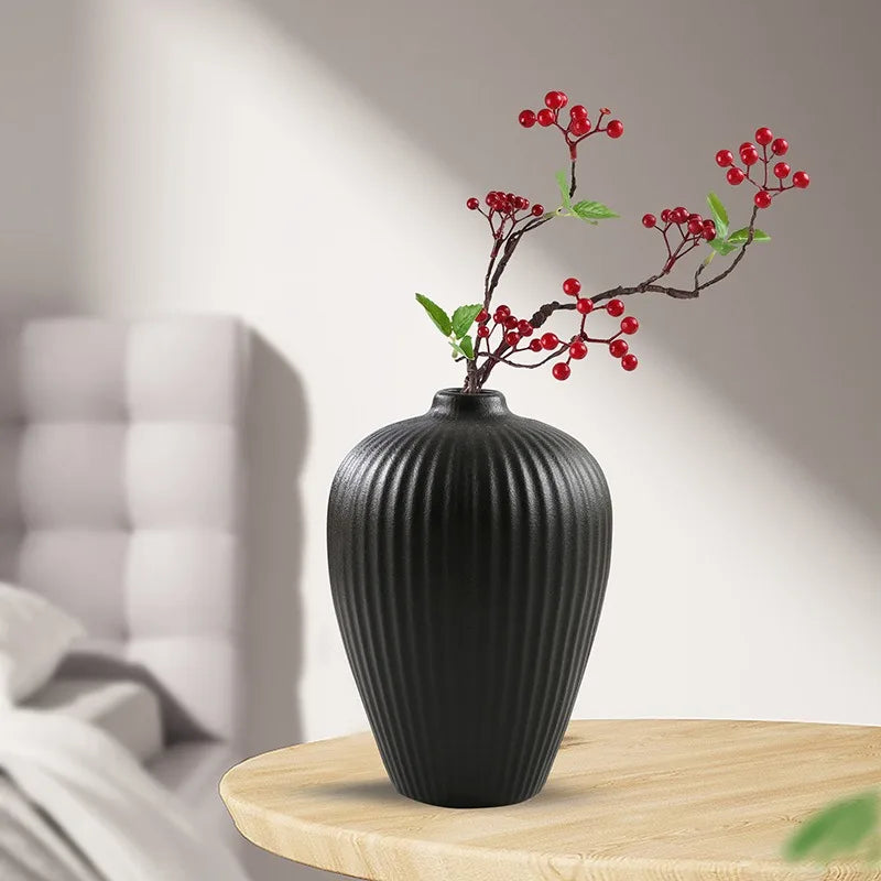 Modern Black Ceramic Vase YOUR HOME™