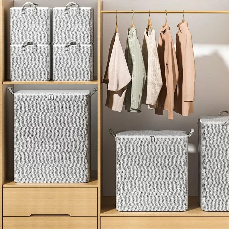 Foldable Fabric Storage Bag — Large-Capacity Closet & Home Organizer