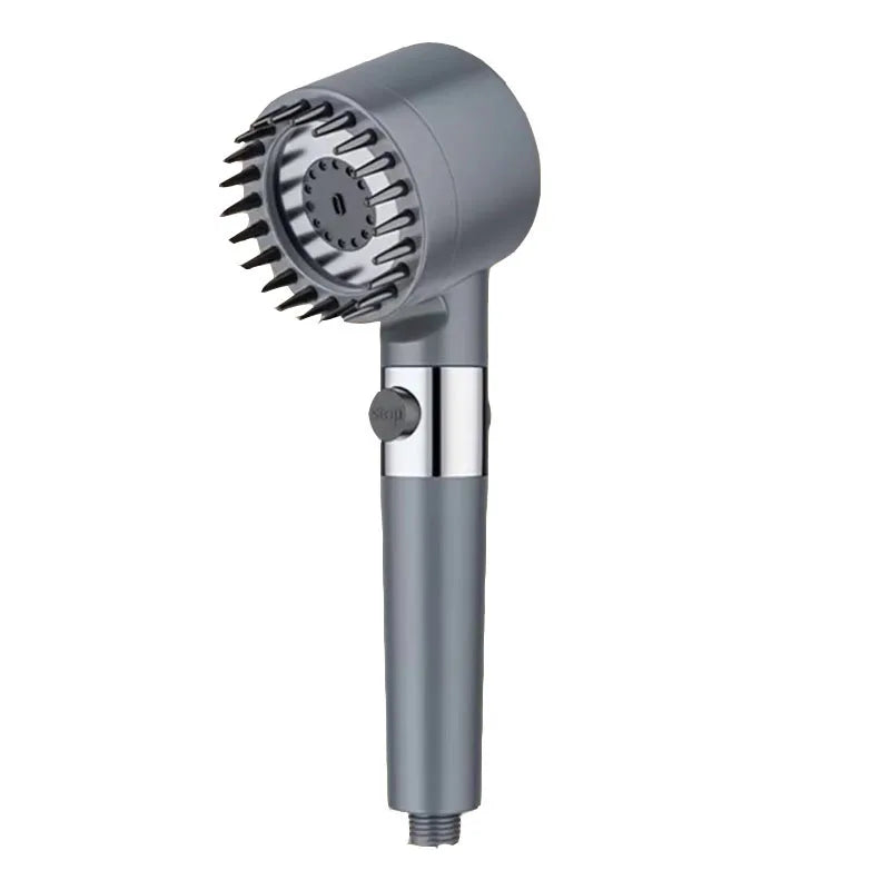 3-Mode High-Pressure Shower Head with Built-In Massage Brush & Filter