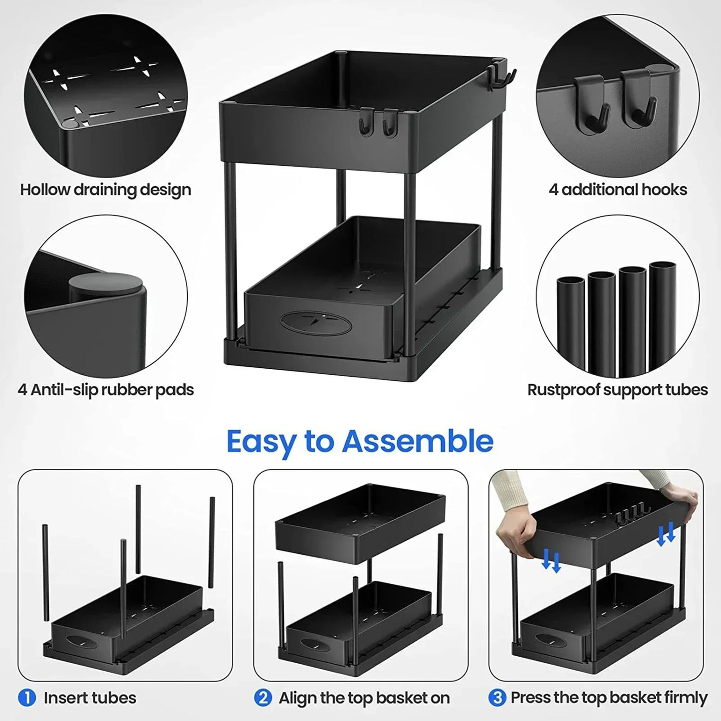 2-Tier Pull-Out Under Sink Organizer