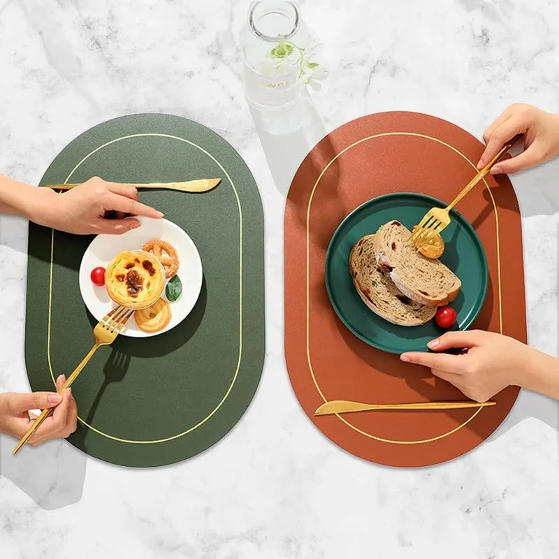Premium Faux Leather Placemats Set – Heat-Resistant, Waterproof, Non-Slip Dining Mats
 Your Home™