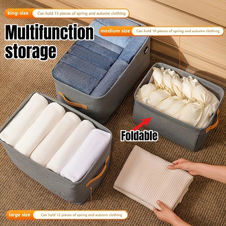 Foldable Wardrobe Storage Boxes – Small Apartment Organizer